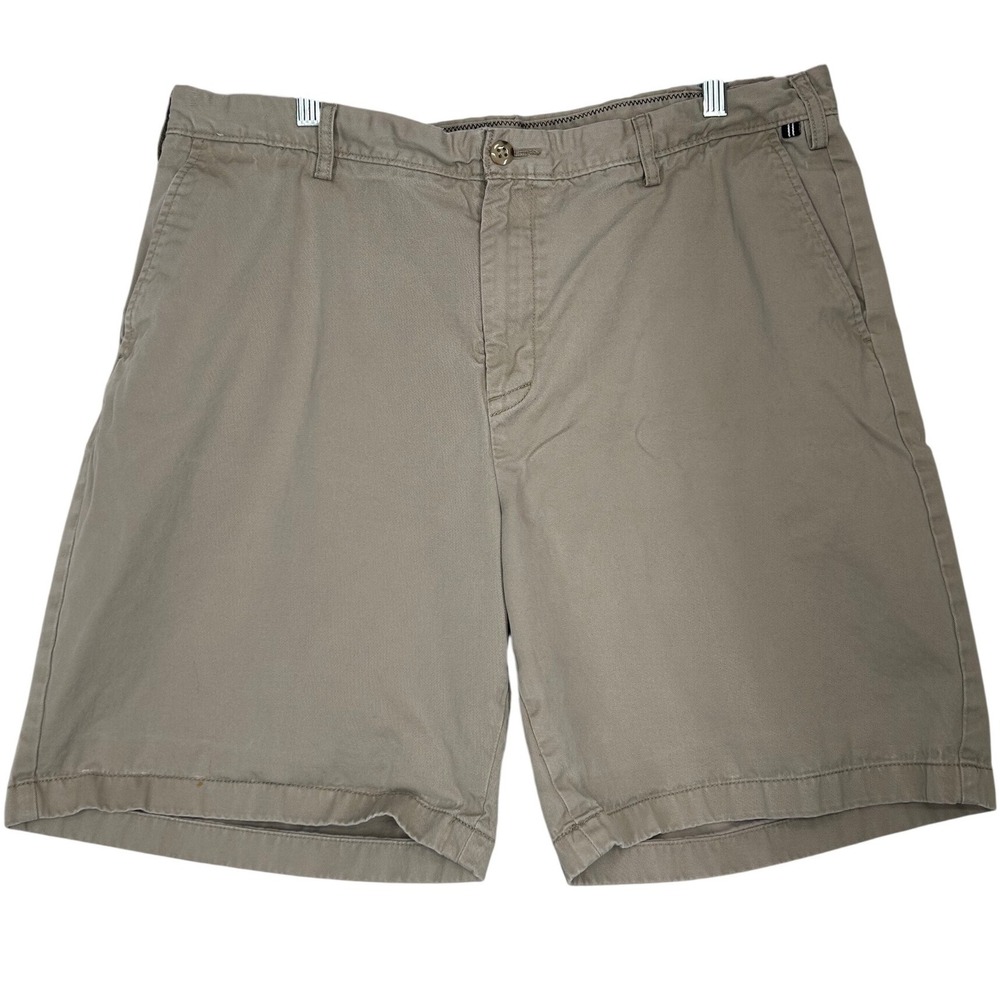 Nautica Khaki Shorts Button/Zip w/Pockets Men's Size 40W 9 Inch Inseam Read Desc